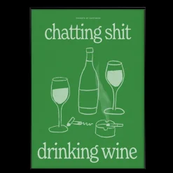 Affiche A3 Chatting Shit Drinking Wine