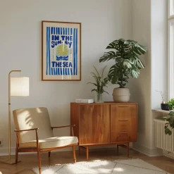 Affiche A3 In the Sun By the Sea Stripes