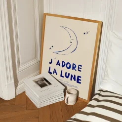 Affiche A3 J'adore La Lune