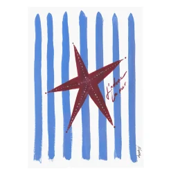 Affiche A3 J'adore La Mer - Étoile de Mer