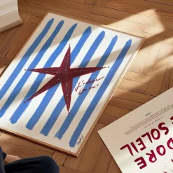 Affiche A3 J'adore La Mer - Étoile de Mer