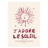 Affiche A3 J'adore Le Soleil - Rouge