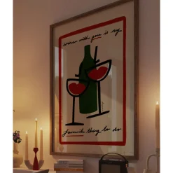 Affiche A3 Wine With You With Border