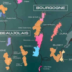 Affiche Carte à gratter - La France des Vins