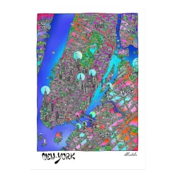 Affiche Carte de New-York