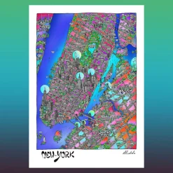 Affiche Carte de New-York