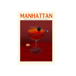 Affiche Cocktail - Elin Pk - Manhattan