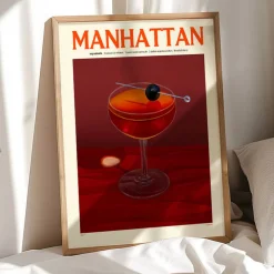 Affiche Cocktail - Elin Pk - Manhattan
