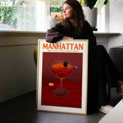 Affiche Cocktail - Elin Pk - Manhattan