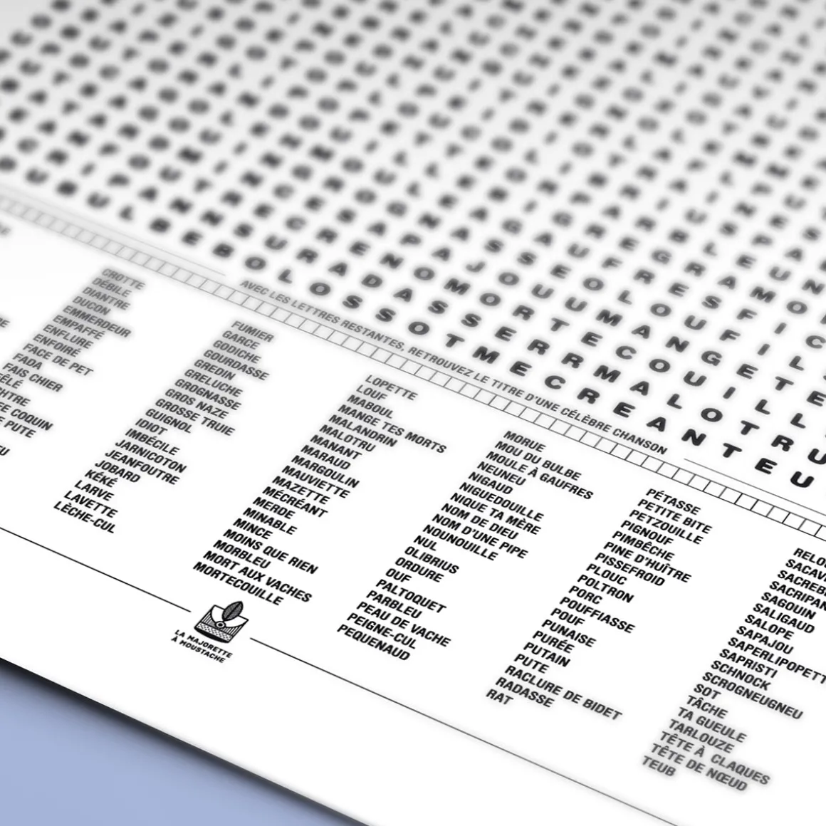 Affiche Compilation des Jurons et Insultes - 50 x 70 cm