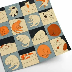 Affiche Enikő Eged - Sleeping Cat - 50 x 50 cm