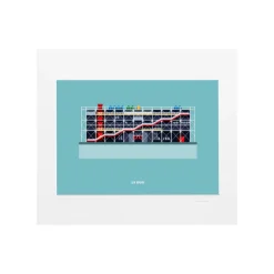 Affiche Le Duo Archi Musée Pompidou France - 22 x 22 cm