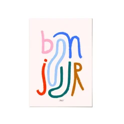 Affiche Matilas Larrailn Bonjour - 30 x 40 cm