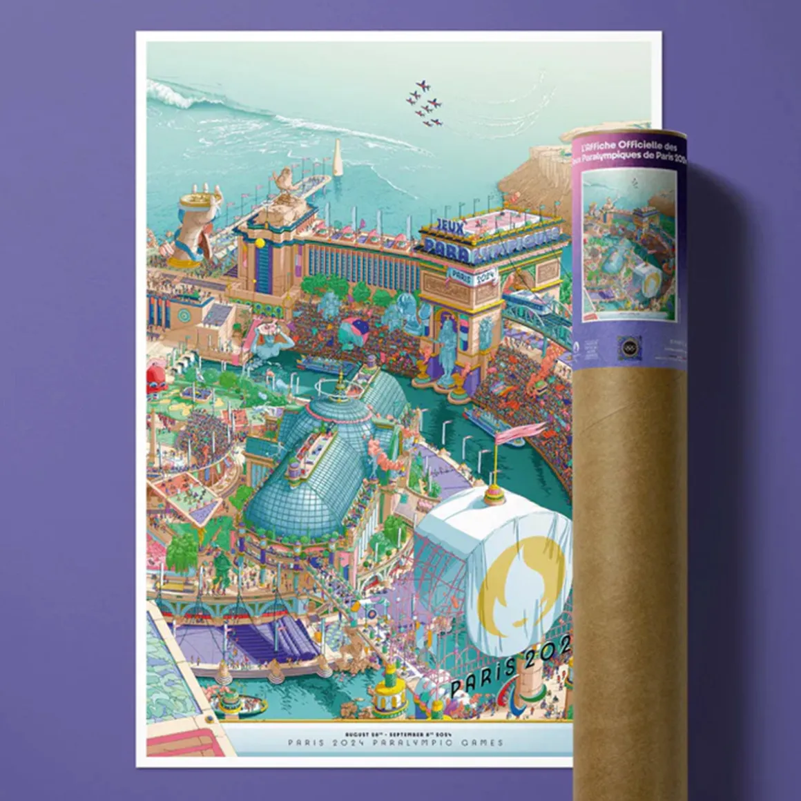 Affiche Officielle des Jeux Paralympiques de Paris 2024 - 50 x 70 cm