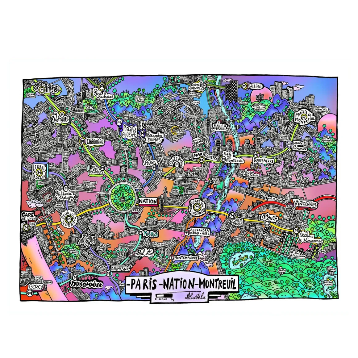 Affiche Paris - Nation Montreuil