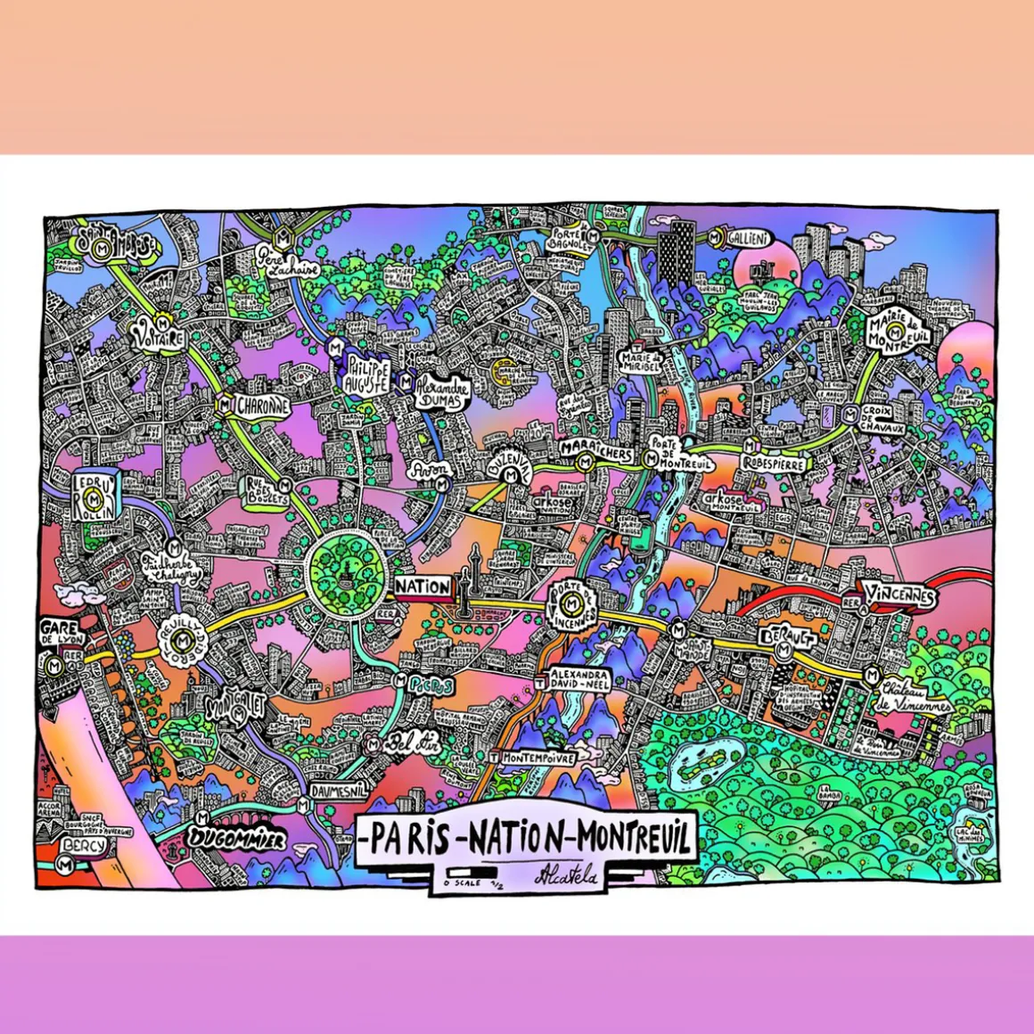 Affiche Paris - Nation Montreuil