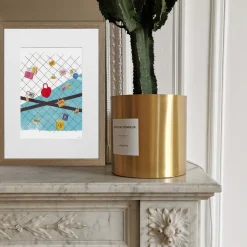 Affiche Paris Love Locks - Why LA? Pourquoi Paris ? - 22 x 22 cm