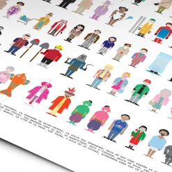 Affiche Vestiaire des Célèbres Films Comiques - 50 x 70 cm