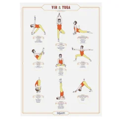 Affiche Vin u0026 Yoga