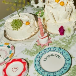 Assiette à dessert L'amour fou - 22 cm