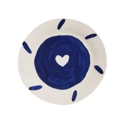 Assiette Coeur - Bleu