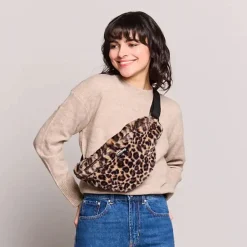 Banane Sasha en fourrure Léopard