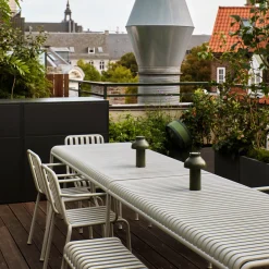 Banc Palissade en acier poudré - Gris ciel