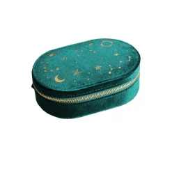 Boite à Bijoux en velours Nuit Étoilée - Bleu Sarcelle