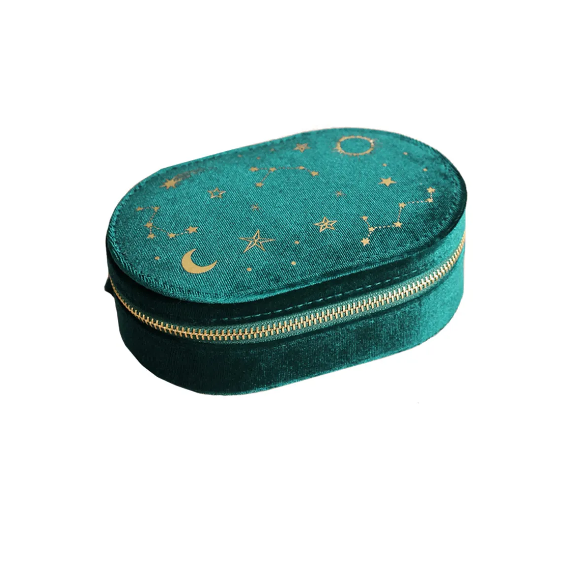 Boite à Bijoux en velours Nuit Étoilée - Bleu Sarcelle