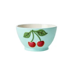 Bol avec cerises en relief - Menthe - 250 ml