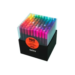 Boîte de 100 feutres double-pointe