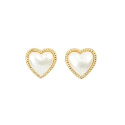 Boucles d'oreilles Coeur en Perle