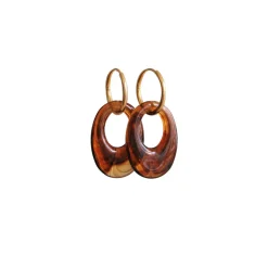 Boucles d'oreilles goutte en résine