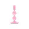 Bougeoir en Verre - Rose