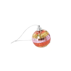 Boule Disco Ø 5 cm - Rayures Rose
