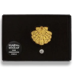 Broche Coquille Saint Jaques Perle S