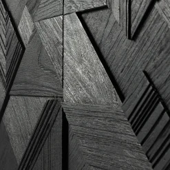 Buffet Graphic en teck verni - 4 portes