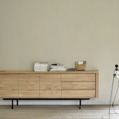 Buffet Shadow en chêne - 2 portes, 3 tiroirs