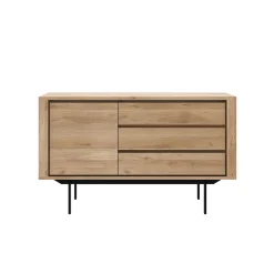 Buffet Shadow en chêne - 1 porte, 3 tiroirs