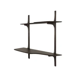 Bureau Mural PI en Acajou Vernis - 140 x 48 x 126 cm