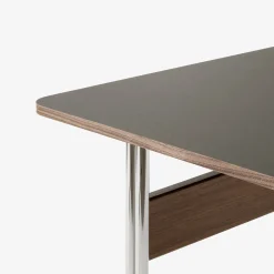 Bureau Pavilion AV16 Linoleum Iron 4178 - Noyer / Pieds Chrome