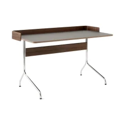 Bureau Pavilion AV17 Linoleum Iron 4178 - Noyer / Pieds Chrome