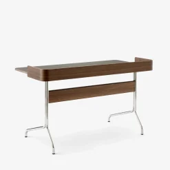 Bureau Pavilion AV17 Linoleum Iron 4178 - Noyer / Pieds Chrome