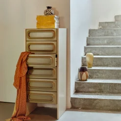 Cabinet Space Drawer - 45 x 40 x 113 cm - Sage u0026 Cream