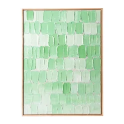 Cadre Peinture Abstraite - 75 x 100 cm - Verte