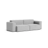 Canapé Mags Soft Low 2.5 places - Combinaison 1 - Flamiber Grey C8- Coutures Dark Grey