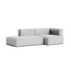 Canapé Méridienne Mags Soft 2.5 places - Combinaison 3 right - Hallingdal 116 - Coutures Light Grey