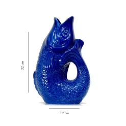 Carafe / Vase Monsieur Carafon Poisson - Azur