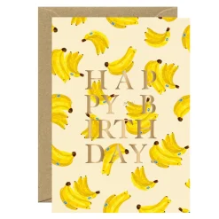 Carte d'anniversaire Gold Bananas
