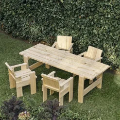 Chaise Dining Crate - Pinewood - 64 x 81 x 57,5 cm